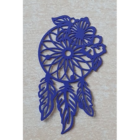 Metall Anhänger Traumfänger violette/blau