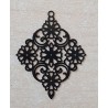 Metall Anhänger Rhombus schwarz