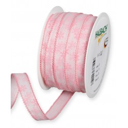 Dekoband Blumen rosa