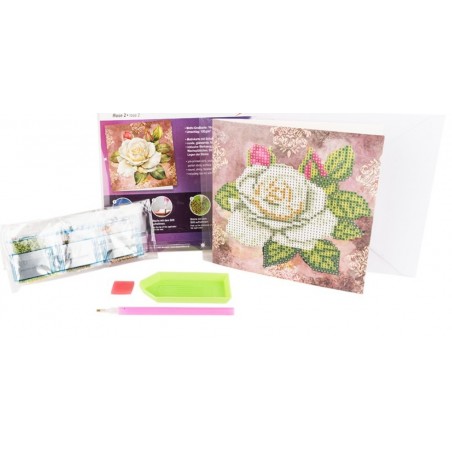 3D Diamant Pixel Karte Rose