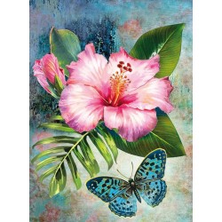 3D Diamant Pixel Bild Schmetterling/Blume