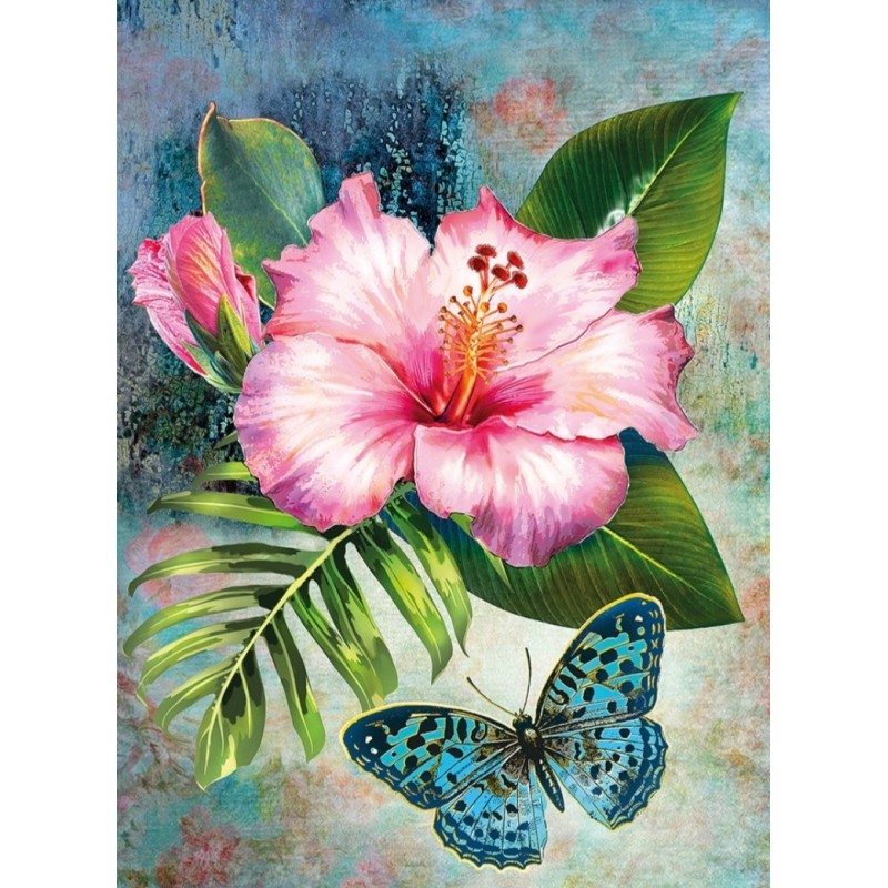 3D Diamant Pixel Bild Schmetterling/Blume
