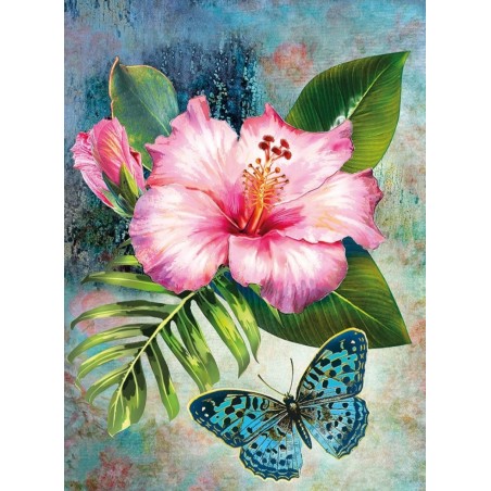 3D Diamant Pixel Bild Schmetterling/Blume