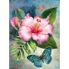 3D Diamant Pixel Bild Schmetterling/Blume