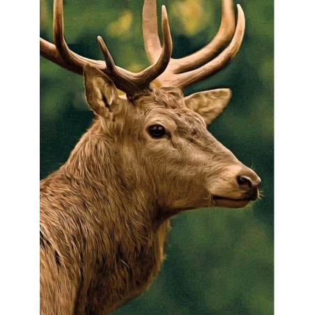 3D Diamant Pixel Bild Hirsch