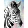 3D Diamant Pixel Bild Zebra