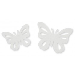 Filz Schmetterling weiss