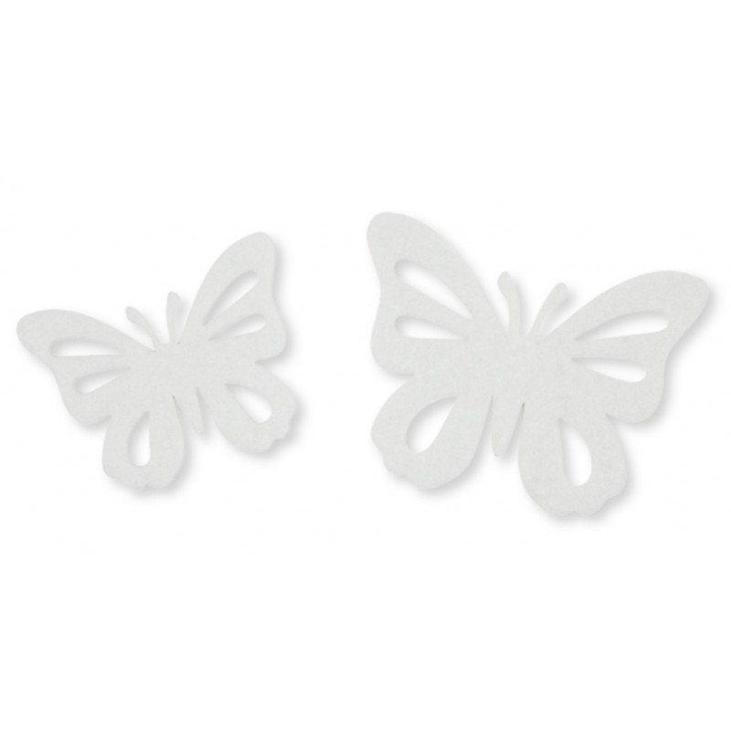 Filz Schmetterling weiss