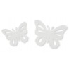 Filz Schmetterling weiss