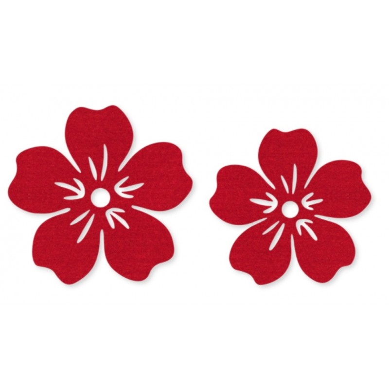 Filz Blume rot