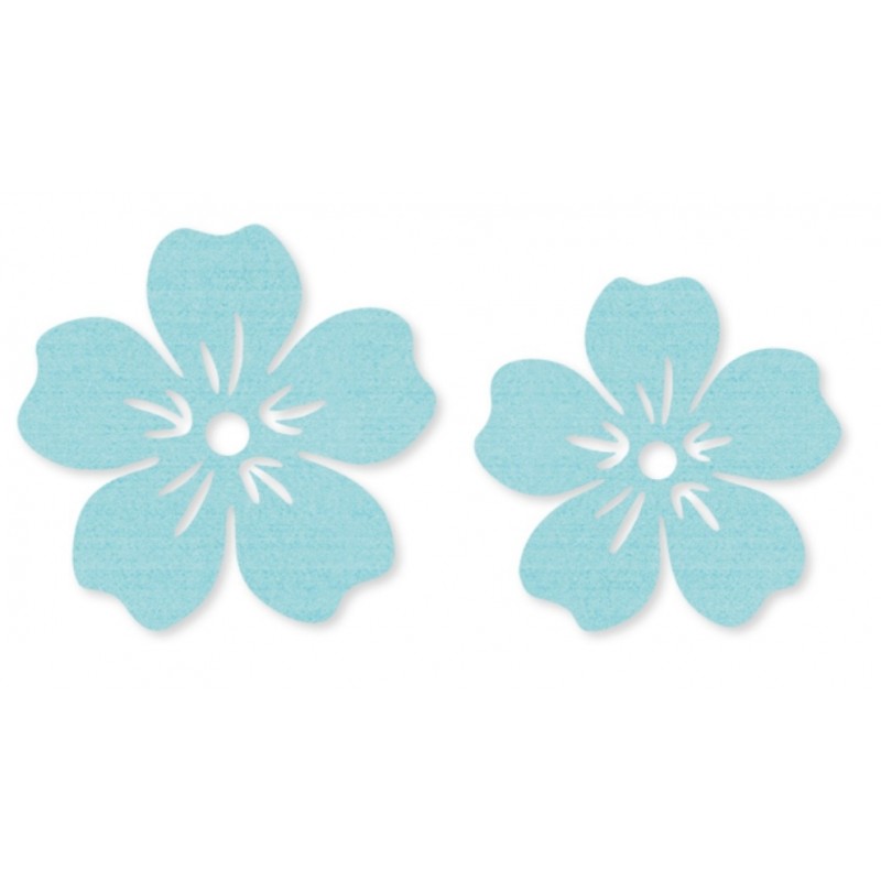 Filz Blume hellblau