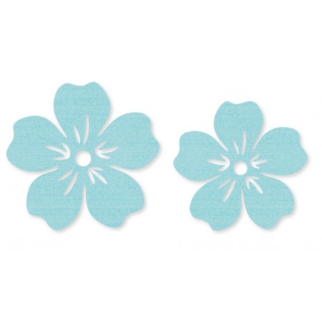 Filz Blume hellblau