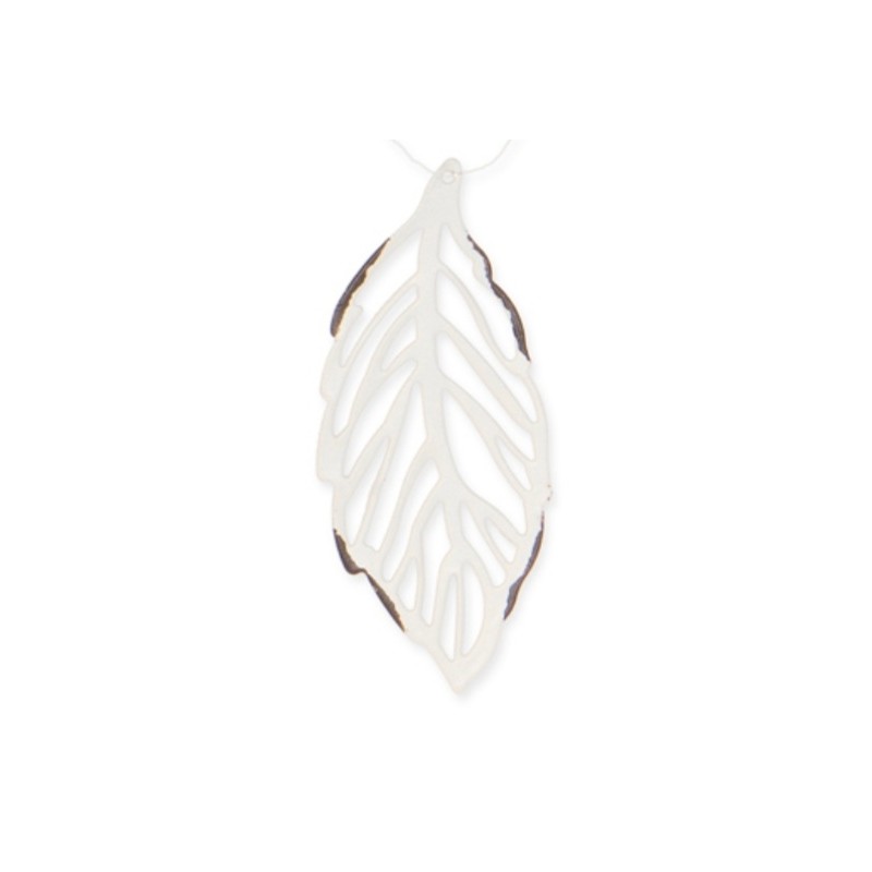 Metall Blatt weiss