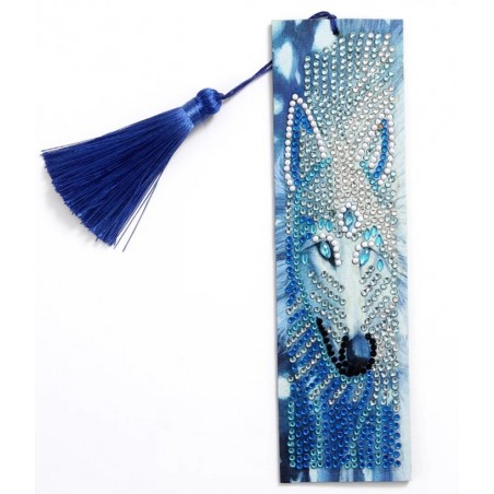 3D Diamant Pixel Lesezeichen Wolf