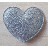 Stoff Herz silber