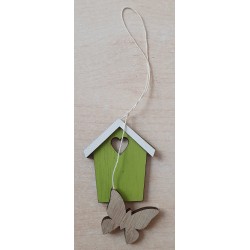 Holz Hänger Haus grün