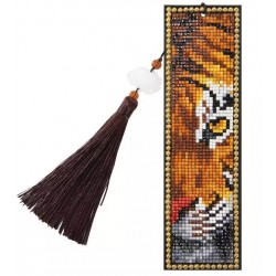 3D Diamant Pixel Lesezeichen Tiger