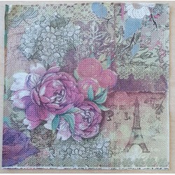 Serviette Schmetterling/Eiffelturm
