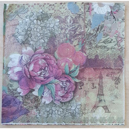 Serviette Schmetterling/Eiffelturm