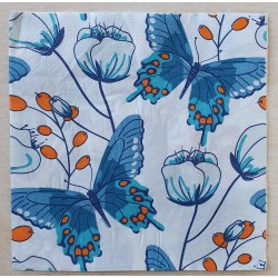 Serviette Schmetterlinge petrol