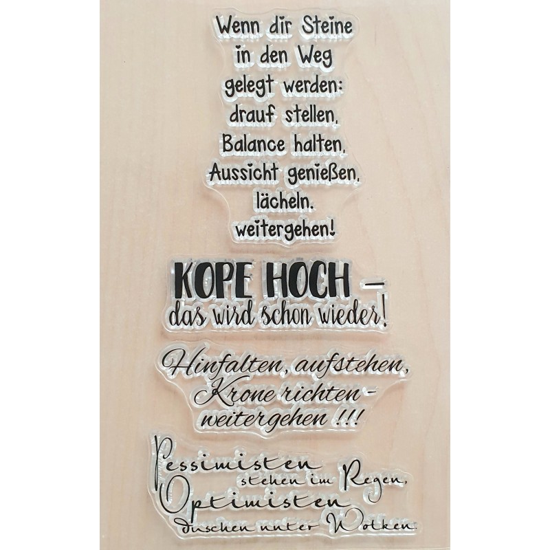 Clear Stamps Kopf hoch