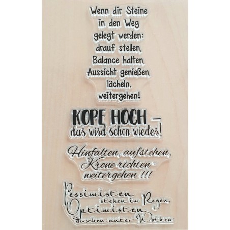 Clear Stamps Kopf hoch