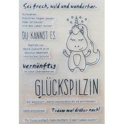 Clear Stamps Glückspilzin.....