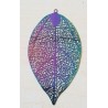 Metall Anhänger Blatt bunt