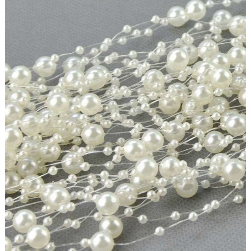 Perlen Band creme
