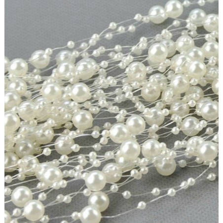 Perlen Band creme