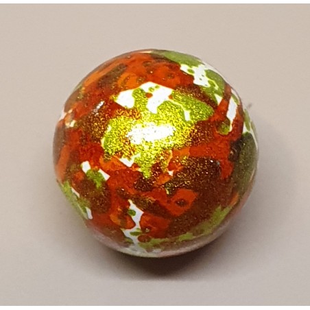 Kunststoff Perlen orange/grün