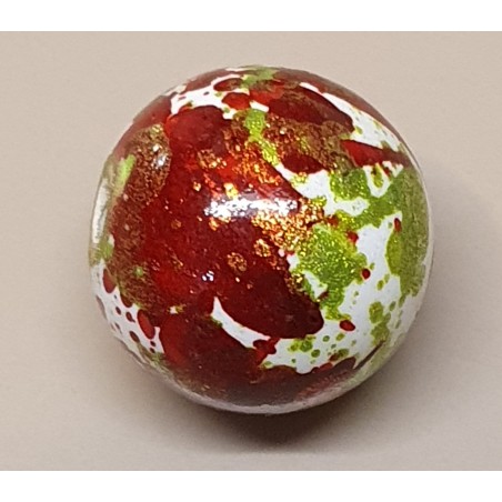Kunststoff Perlen rot/grün