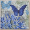 Serviette Schmetterling blau