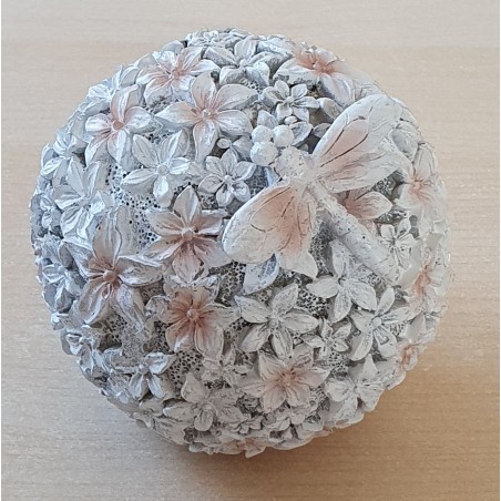 Blüten Kugel aus Polyresin