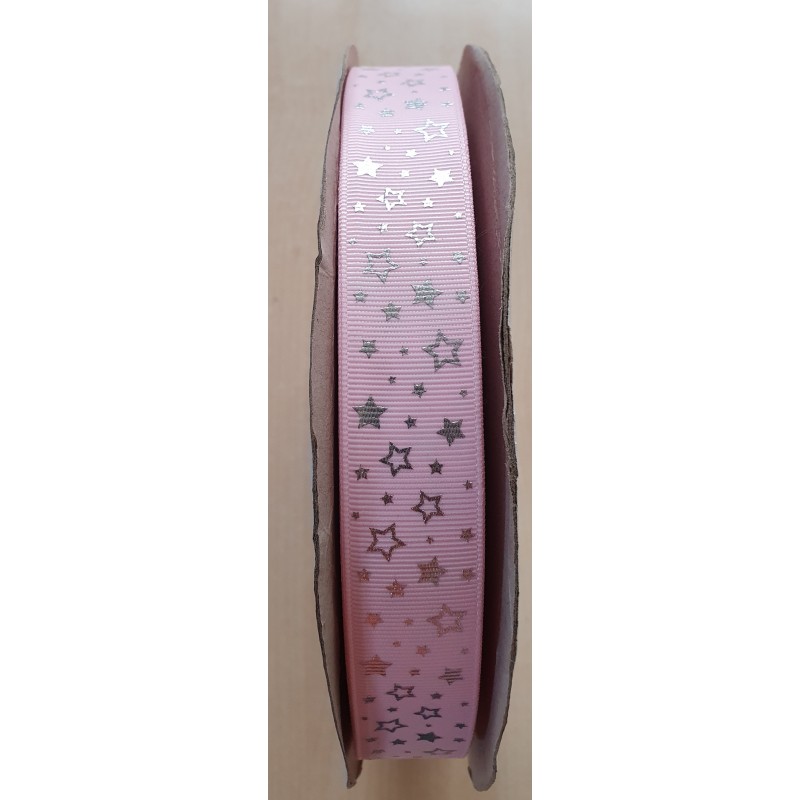 Ripsband Sterne rosa