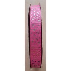 Ripsband Sterne pink
