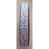 Ripsband Blumen weiss
