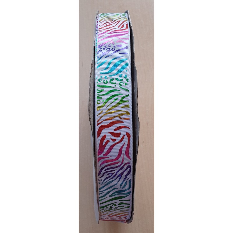 Ripsband weiss/bunt