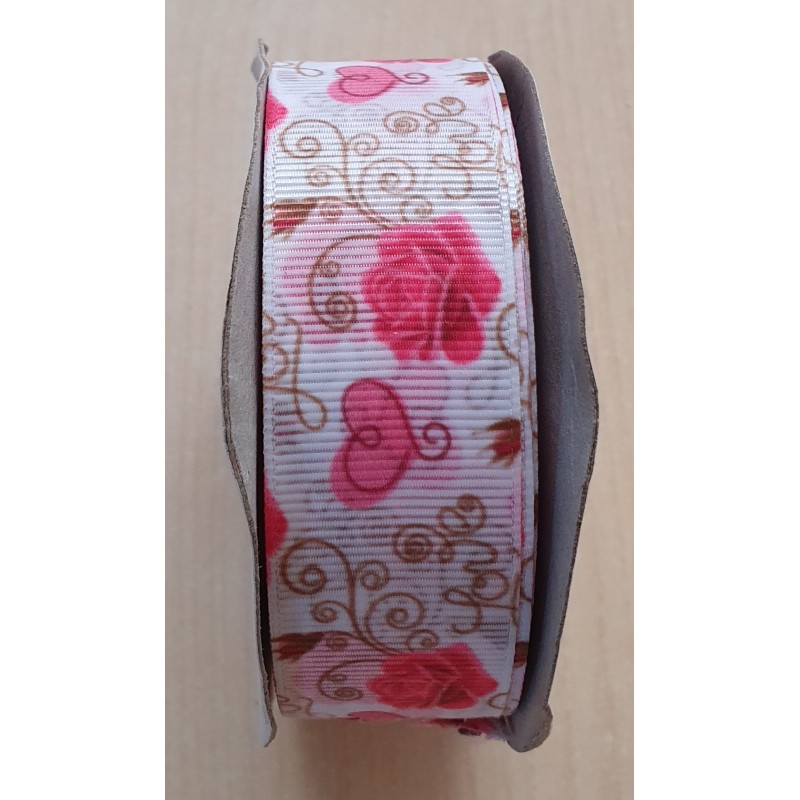 Ripsband Blumen/Herzen