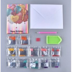 3D Diamant Pixel Karte Luftballons