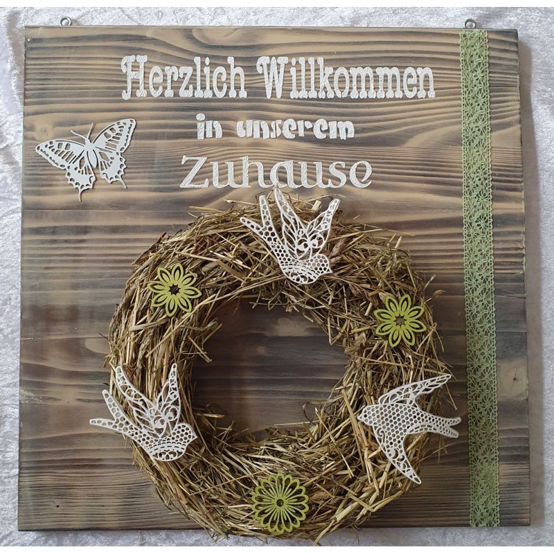 Schild Herzlich Willkommen
