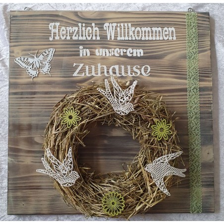 Schild Herzlich Willkommen