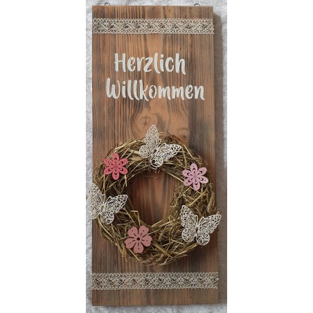 Schild Herzlich Willkommen