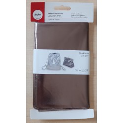 Metallic Kunstleder Stoff silver shadow