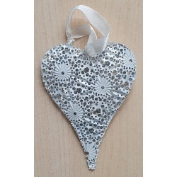 Metall Herz weiss