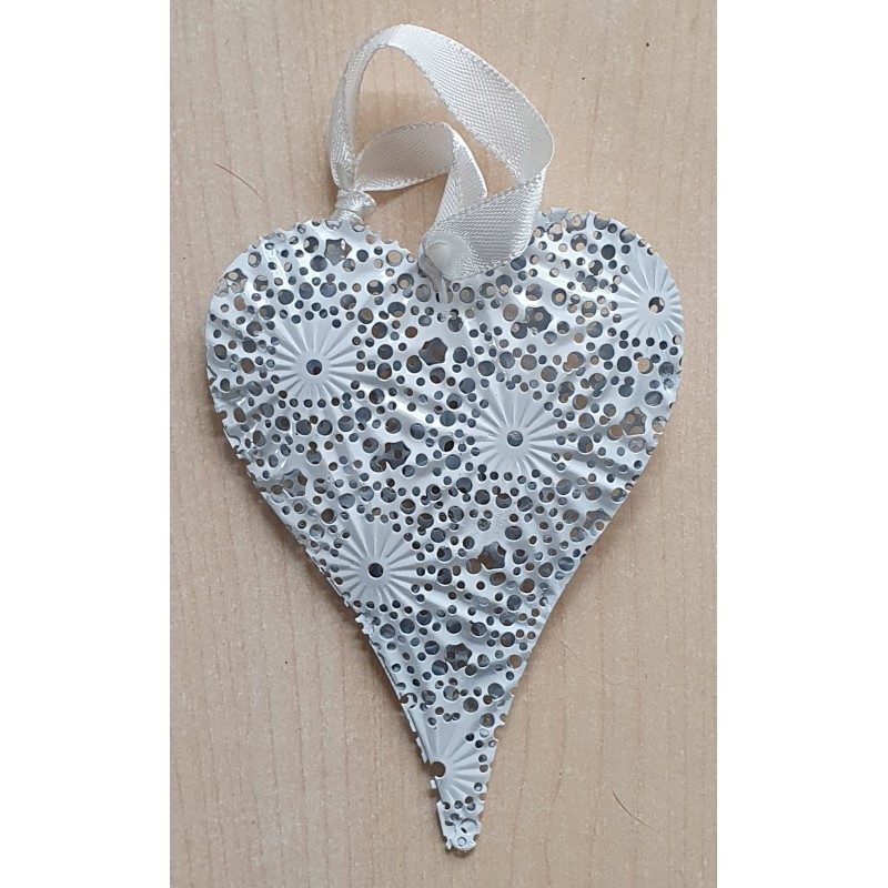 Metall Herz weiss