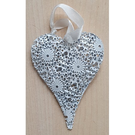 Metall Herz weiss