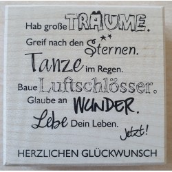 Holz Stempel Tanzen im Regen.....