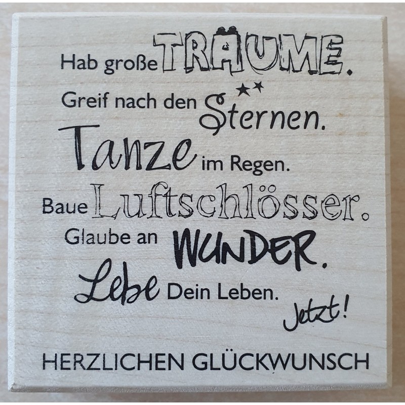 Holz Stempel Tanzen im Regen.....