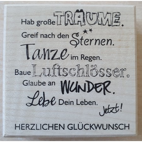 Holz Stempel Tanzen im Regen.....